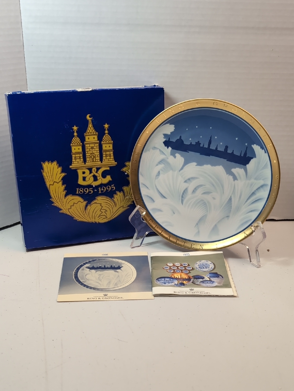 Bing & Grondahl Commemorative Collector Plate 100 Years with Original Box